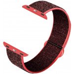 Wholesale Loop Woven Strap Wristband Replacement for Apple Watch Series 7/6/SE/5/4/3/2/1 Sport - 44MM / 42MM (Black Red)